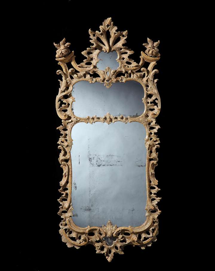 A fine George III giltwood mirror in the manner of Matthias Lock